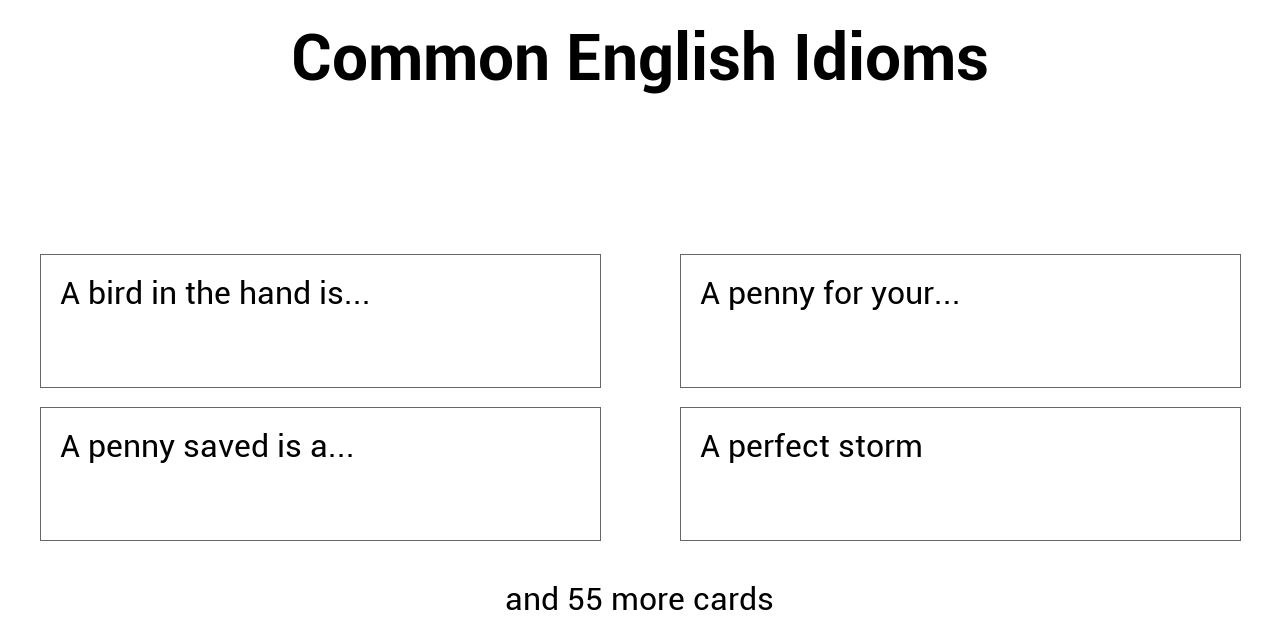 test-common-english-idioms-strongmemo